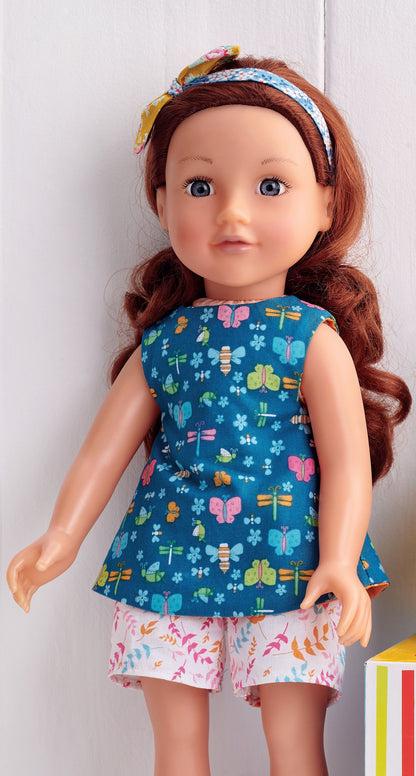 18” Doll Top and Shorts Outfit Sewing Pattern