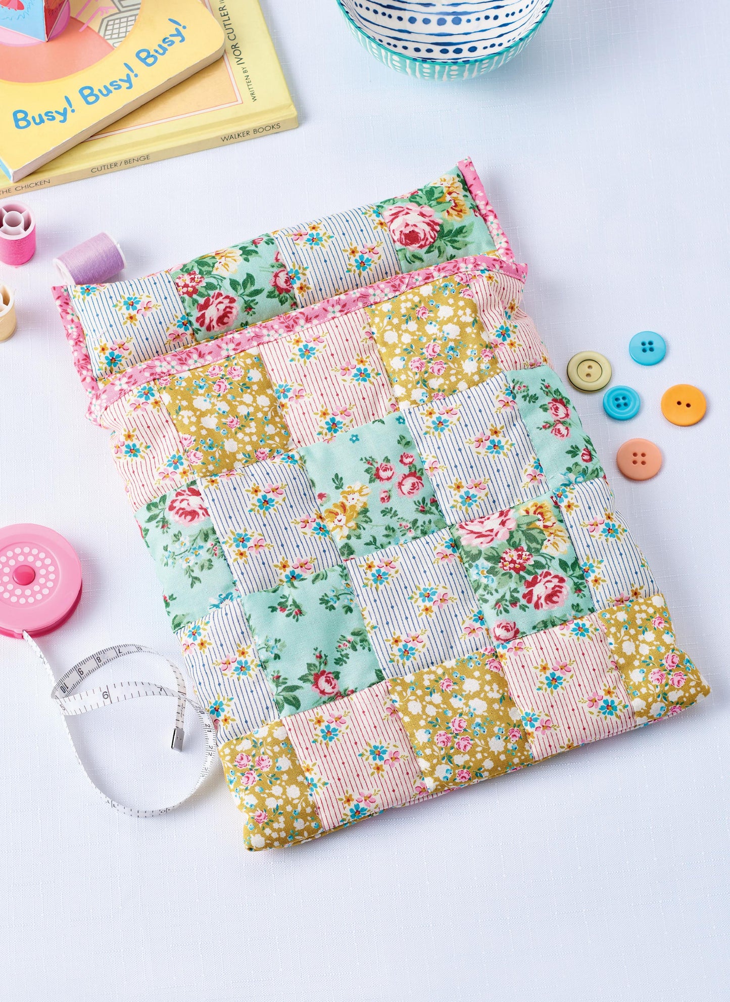 Teddy With Patchwork Sleeping Bag Sewing Pattern